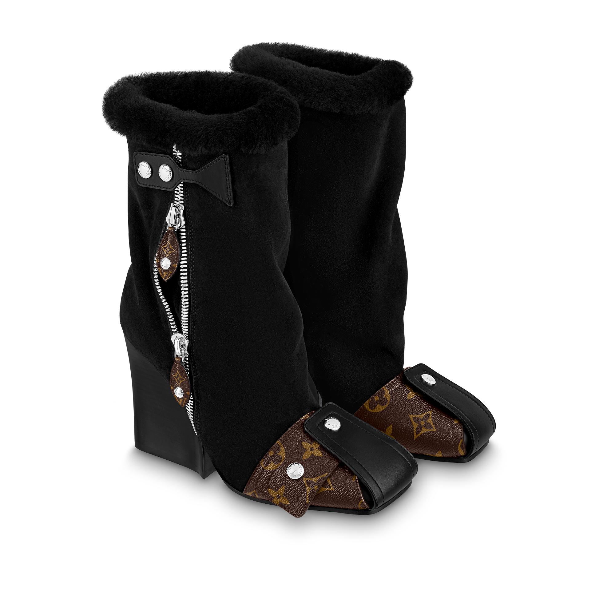lv patti wedge high boot